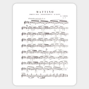 Edvard Grieg, Morning Mood (Mattino) - Music Sheet Sticker